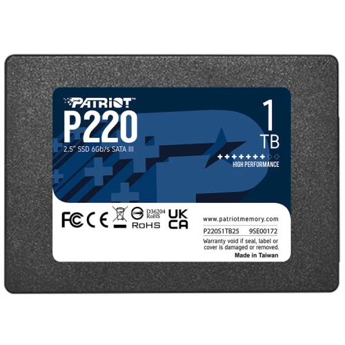 Patriot 1TB P220 Series SATA III 2.5" Internal SSD